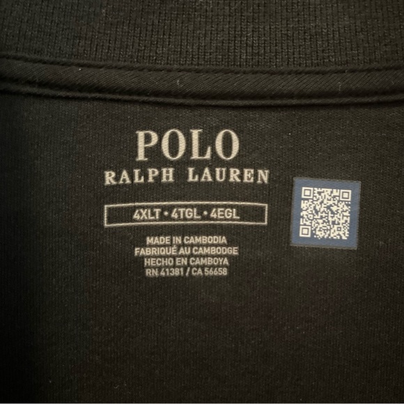POLO RALPH LAUREN 100% Cotton Interlock Knit Track Jacket - sz 4XLT Black - Picture 7 of 16
